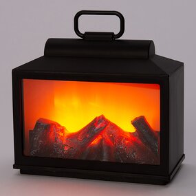 Haard Zwart 18x9x16cm Timer LED - afbeelding 3