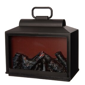 Haard Zwart 18x9x16cm Timer LED - afbeelding 2