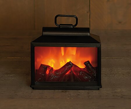 Haard Zwart 18x9x16cm Timer LED - afbeelding 3