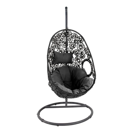 Hangstoel flower. zwart - afbeelding 1