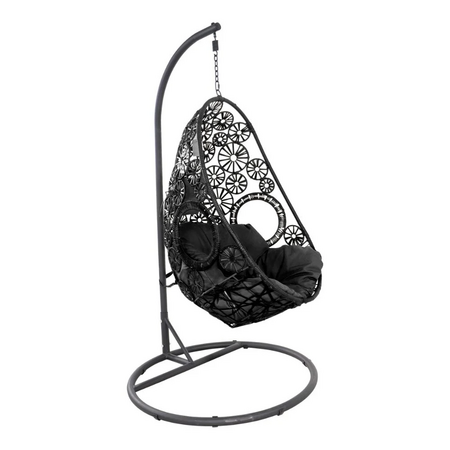 Hangstoel flower. zwart - afbeelding 2