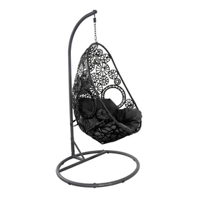 Hangstoel flower. zwart - afbeelding 2