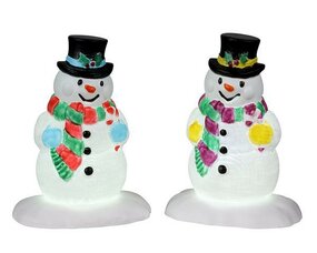 HOLLY HAT SNOWMAN, SET OF 2, B/O (4.5V)