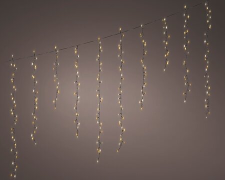Icicle compact L3,75m 8 functie twinkel warm wit effect LED - afbeelding 3