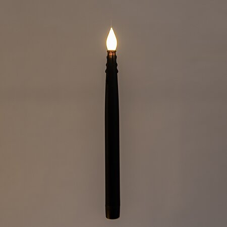 Zwevende kaarsen Zwart Inclusief Toverstaf LED 5st. (H28,5cm) - afbeelding 2