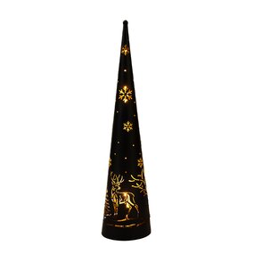 Kegel Met Hert En Sneeuwvlok Classic Warm ø12 H50,5 cm - afbeelding 3