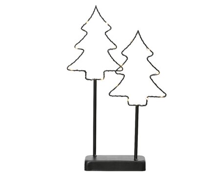 Kerstbomen frame L6 B22 H35cm zwart/warm wit Micro LED - afbeelding 1