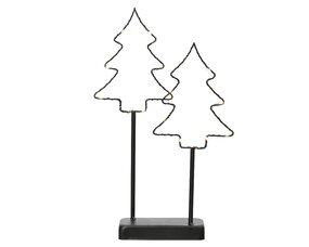 Kerstbomen frame L6 B22 H35cm zwart/warm wit Micro LED - afbeelding 2