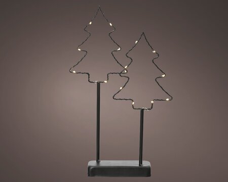 Kerstbomen frame L6 B22 H35cm zwart/warm wit Micro LED - afbeelding 2
