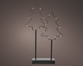 Kerstbomen frame L6 B22 H35cm zwart/warm wit Micro LED - afbeelding 2