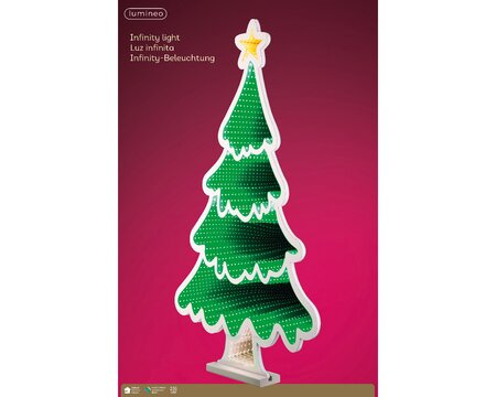 Kerstboom Infinity light L43 B63 H60cm koel wit/multi - afbeelding 1