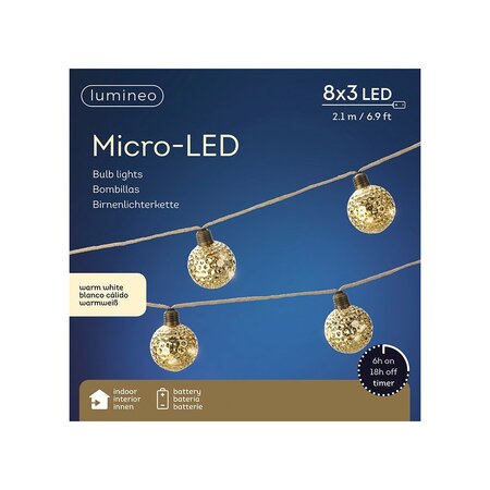 2cm 270led warm wit - 5m aanloopsnoer - ip44 trafo