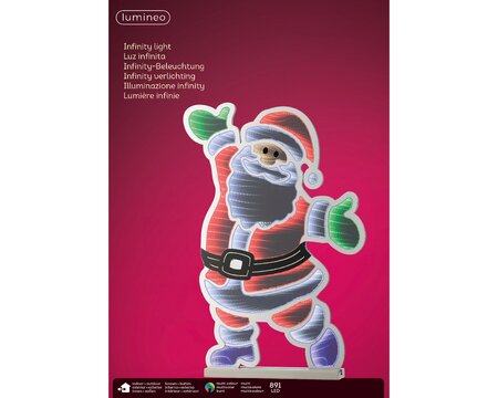 Kerstman Infinity light L83 B120 H120cm koel wit/multi - afbeelding 1