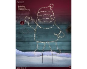 Kerstman stake light ijzer steady mirco LED - afbeelding 3