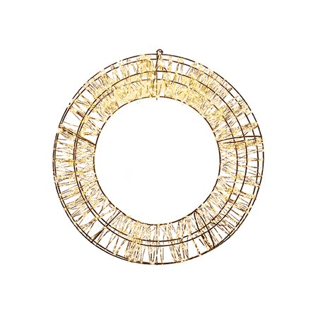 Krans Zwart met Flash effect Warm Wit/Classic Warm LED ø58 D12 cm - afbeelding 1