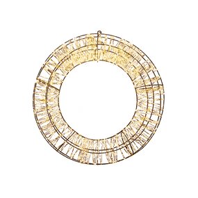 Krans Zwart met Flash effect Warm Wit/Classic Warm LED ø58 D12 cm - afbeelding 2