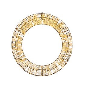Krans Zwart met Flash effect Warm Wit/Classic Warm LED ø70 D12 cm - afbeelding 1