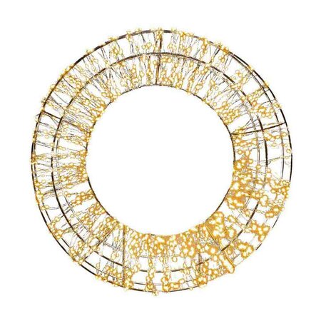 Krans metaal 3D D48cm LED - afbeelding 2