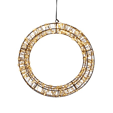 Krans Zwart Classic Warm LED ø36 D5 cm - afbeelding 1