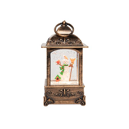 Lantaarn Met Glitterwater 4 soorten Warm Wit LED B 14x H7,5 cm - afbeelding 2