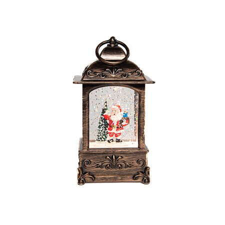 Lantaarn Met Glitterwater 4 soorten Warm Wit LED B 14x H7,5 cm - afbeelding 4