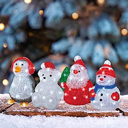 Kerstfiguren Acryl lights Mult Per stuk - afbeelding 3