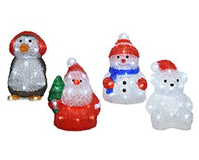Kerstfiguren Acryl lights Mult Per stuk - afbeelding 6