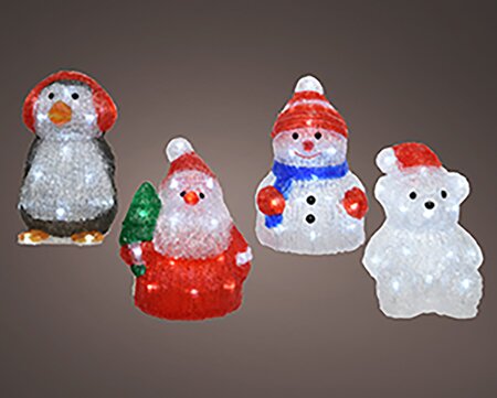 Kerstfiguren Acryl lights Mult Per stuk - afbeelding 2