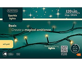 Sparkle LED lights Soft gold (12m) - afbeelding 5
