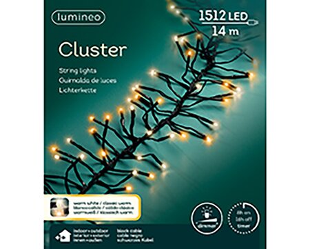 Cluster LED lights Warm wit / Klassiek warm (14m) - afbeelding 1