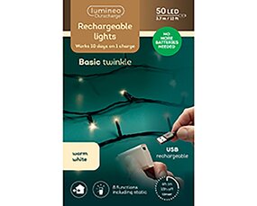 Twinkle LED oplaadbaar Warm wit (3,7m) - afbeelding 2