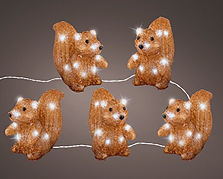 Eekhoorn Acryl lights Bruin 5 stuks - afbeelding 3