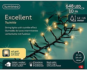 Twinkel excellent LED lights Soft gold (10m) - afbeelding 6