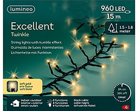 Twinkel excellent LED lights Soft gold (15m) - afbeelding 6