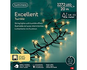 Twinkel excellent LED lights Soft gold (20m) - afbeelding 6