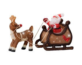 LED figures acrylic santa-sled - afbeelding 2