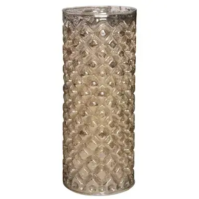 LED GLAS ZILVER MET BEWEGENDE VLAM