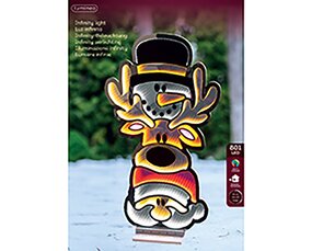 Infinity lights Santa,snowman en hert - afbeelding 2