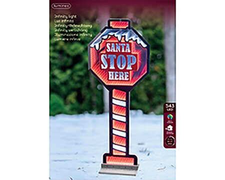Infinity lights Stopbord (Santa stop here) - afbeelding 2