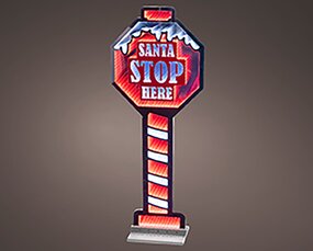 Infinity lights Stopbord (Santa stop here) - afbeelding 3