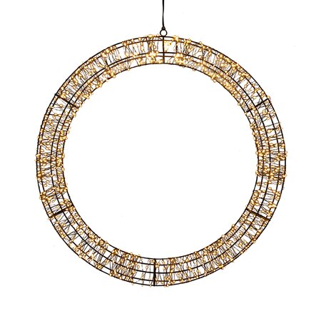 Krans Zwart Classic Warm LED ø56 D6 cm - afbeelding 1