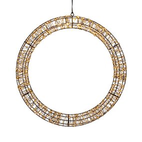 Krans Zwart Classic Warm LED ø56 D6 cm - afbeelding 2