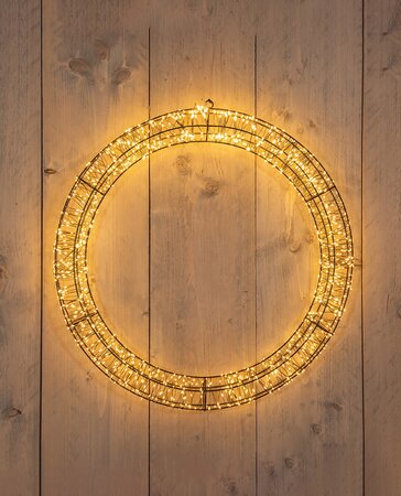 Krans Zwart Classic Warm LED ø56 D6 cm - afbeelding 2