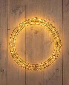 Krans Zwart Classic Warm LED ø56 D6 cm - afbeelding 2