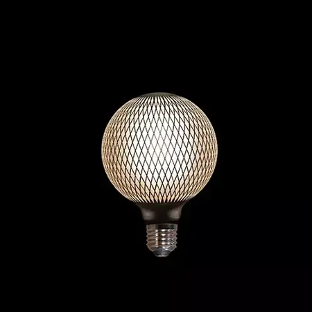 LED LAMP RASTER ZWART 125X170MM 4W/E27 DIMBAAR