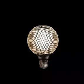 LED LAMP RASTER ZWART 125X170MM 4W/E27 DIMBAAR