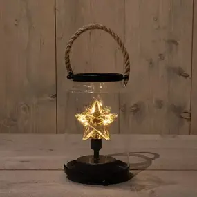 LED LANTAARN STER GLAS