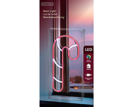 Zuurstok Neonverlichting Rood / Wit - afbeelding 2