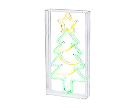 Kerstboom Neonverlichting Geel / Groen - afbeelding 1