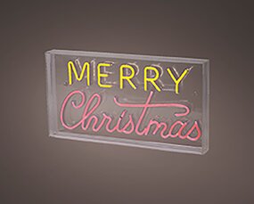 Merry Christmas Neonverlichting Rood / Geel - afbeelding 3